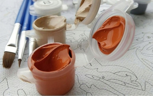 MALOWANIE PO NUMERACH KOŃ W KWIATACH 50x40 CM Z RAMĄ KREATYWNE