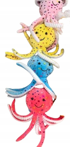 Maskotka Ośmiornica Ośmiorniczka Kolorowa W Gwiazdki Przytulanka 45Cm