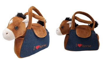 PLUSZ KONIK W TOREBCE I LOVE HORSE; pak 84,  
Wymiary : 18cm x 23cm x 7,5cm; Waga : 108g