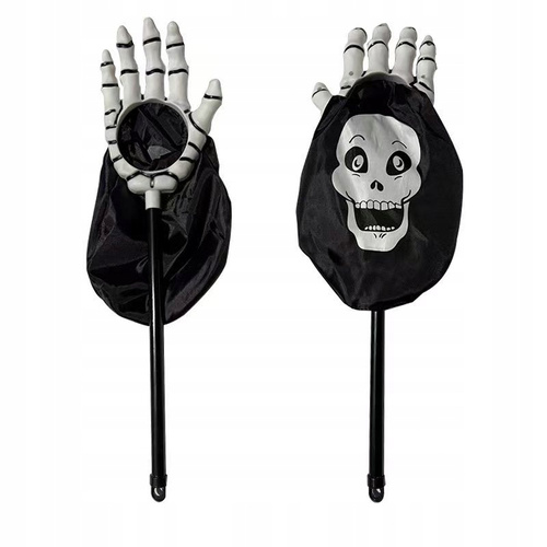 Ręka Kościotrupa Halloween Łapka z Workiem na Cukierki Słodycze 53 cm Biała