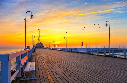 Malowanie Po Numerach Morze Polskie Molo W Sopocie 40X50 Z Ramą Kreatywne