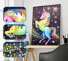 Diamentowa Mozaika Haft 7D Jednorożec 30X40