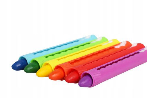 KREDKI DO TWARZY*6 PLEKSA CZARNA ; pak 360/180
Wymiary : 12cm x 22cm
W zestawie 6 kredek : fioletowy, czerwony, pomaranczowy, żołty, zielony, niebieski