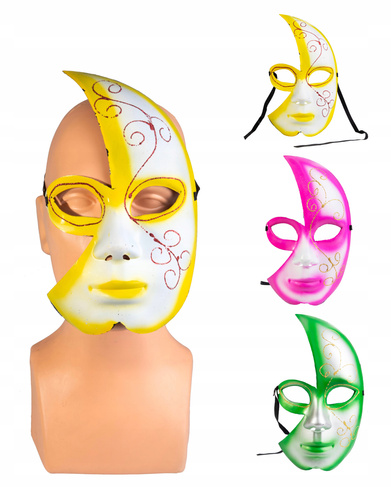 Maska Wenecka Maska Na Pół Twarzy Kilka Kolorów Karnawał Przebranie