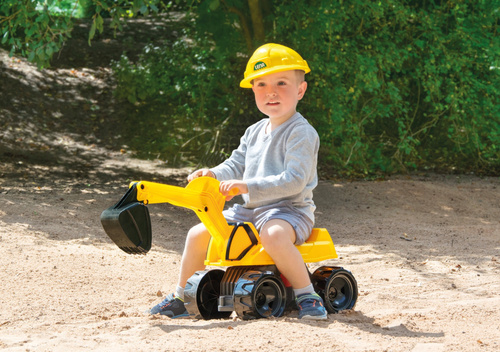 Koparka Duża Zółta Jeździk Z Ruchomą Łyżką Do Zabawy Lena