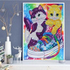 Diamentowa Mozaika Haft 7D Koty W Bucie Trampek 30X40 Cm