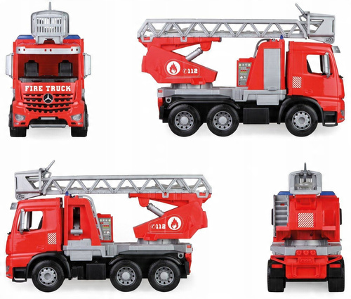 Duża Straż Pożarna Worxx Mercedes Benz Wóz Strażacki Armatka Na Prezent