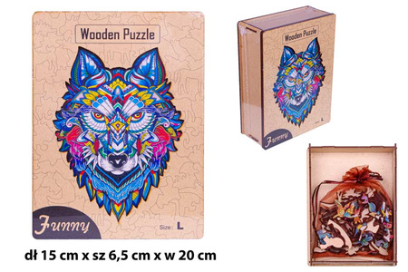 PUZZLE DREW WILK KOLOR SKRZYNKA PAK 48 
rozmiar 30x40
183 sztuk w pudełku