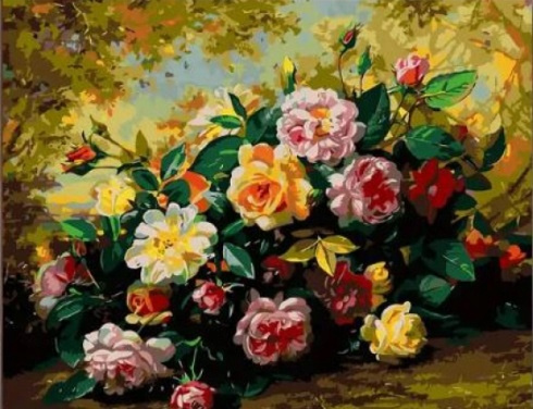 Diamentowa Mozaika Bukiet Kwiatów 30x40Cm Kreatywne Diamenty