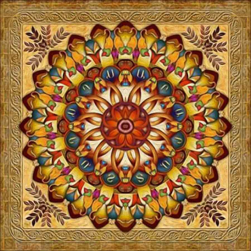 Diamentowa Mozaika 7d Mandala Koło Kolor 30x40 Haft