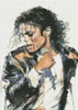 Diamentowa Mozaika Haft Michael Jackson Król Popu Z Mikrofonem 30x40 Cm
