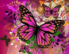 Diamentowa Mozaika Abstrakcyjny Różowy Motyl 30x40Cm Kreatywne Diamenty