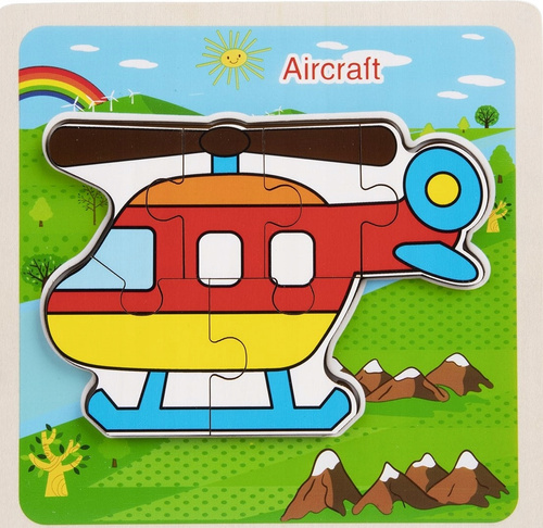 DREWNIANA UKŁADANKA PUZZLE POJAZDY,OWOCE