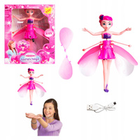 Latająca Wróżka Różowa Księżniczka Latająca Nad Dłonią Z Skrzydełkami