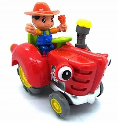 Wesoły Traktor z Farmerem Światło Dźwięk Muzyka Interaktywna Zabawka