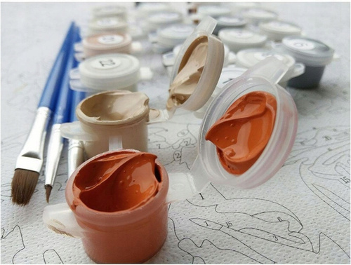 Malowanie Po Numerach Łabędź Dziewczynka 40x50 Cm Na Ramie