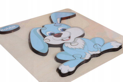 Drewniana Układanka 6 Puzzli Na Obrazie Zabawka Drewniana