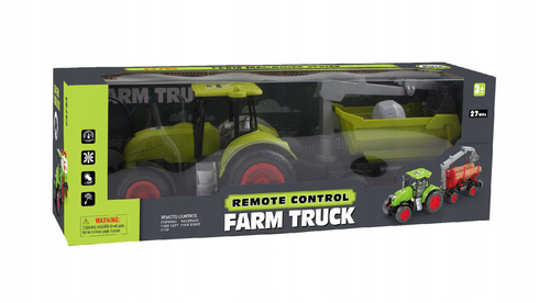 NORIMPEX TRAKTOR NA RADIO Z PRZYCZEPĄ I KOPARKĄ