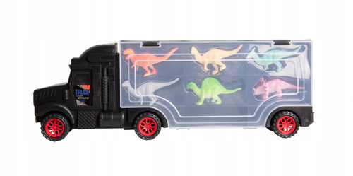 AUTO LAWETA TIR WALIZKA +6 FIGUREK DINOZAURÓW