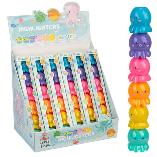 ZAKREŚLACZE OŚMIORNICZKI NAKŁADANE*24BOX pak 288