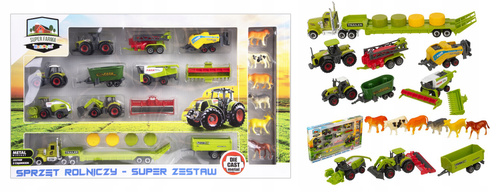 Zestaw Maszyn Rolniczych Zestaw Farmera 18 Elementów W Zestawie