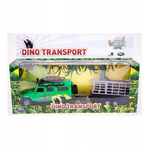 Auto Land Rover Przyczepa Do Przewozu + Dinozaur