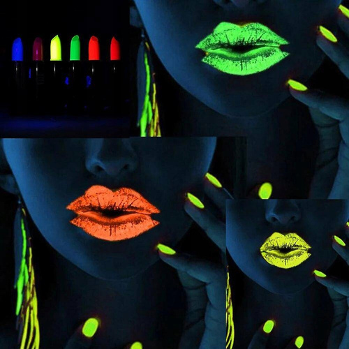 Szminka Neon Kredki Malowidła Pomadka Do Ust Świecąca W Ultrafiolecie