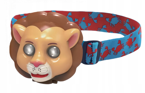 Latarka Czołówka Dla Dzieci Lew Różne Tryby Świecenia SOS Regulowana