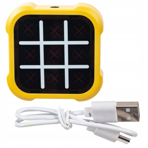  Kółko i Krzyżyk Gra Elektroniczna 4w1 Tic Tac Toe z USB-C i Efektami Dźwiękowymi