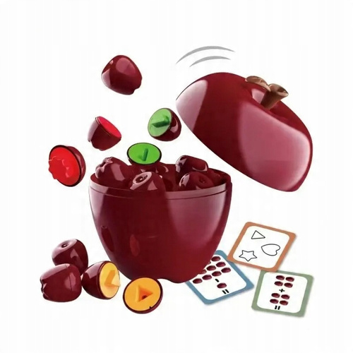 Układanka Edukacyjna Jabłko z Liczbami i Kartami Matematycznymi