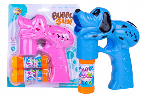 Pistolet Aparat Do Baniek Kształt Pieska Wytwarzajacy Bańki Światło Dźwięk