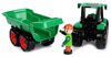 Traktor Z Przyczepką Autko Lena Trucks Zielony 38 Cm Zabawka Wytrzymała