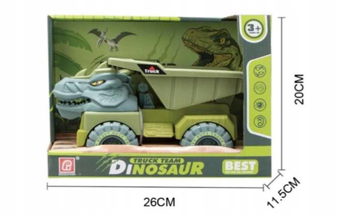 AUTO WYWROTKA ZABAWKOWA DINOZAUR PREHISTORIA SAMOCHÓD ZABAWKOWY