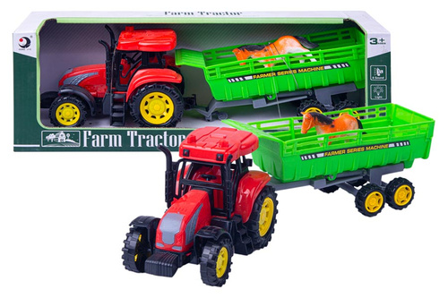 TRAKTOR FARM Z ŚW,DŹW Z PRZYCZEPĄ+ KOŃ KARTON OTWARTY / 48/24
Wymiary 36.5x9.8x12.5 cm / Wymiary kartonu zbiorczego 81.5x39.5x78.0 cm