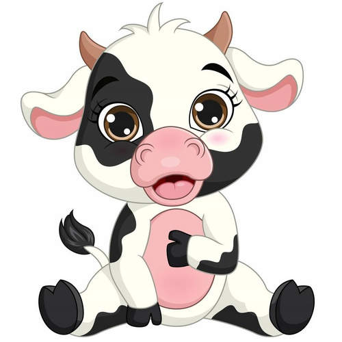 Malowanie Po Numerach Dla Dzieci Mała Krówka 18x24 Cm Dla Dzieci