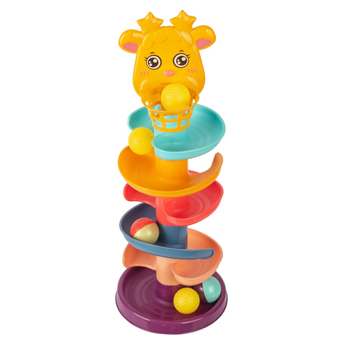 WIEŻA Z PIŁECZKAMI ZJEŻDŻALNIA KULECZKOWA PIŁECZKI ŻYRAFA KOSZYKÓWKA