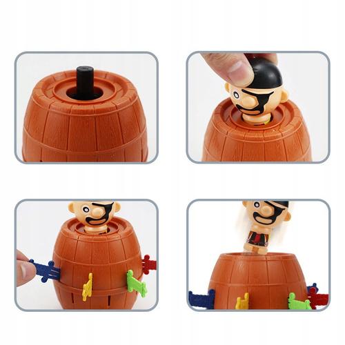 Gra Zręcznościowa Pirat W Beczce Nabijanie Mieczami Beczki Pirata