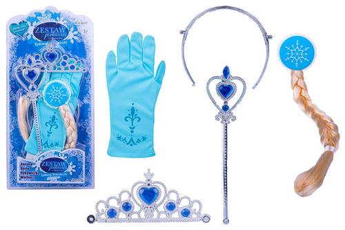 ZESTAW LODOWEJ KSIĘŻNICZKI WARKOCZ RĘKAWICZKA ELSA