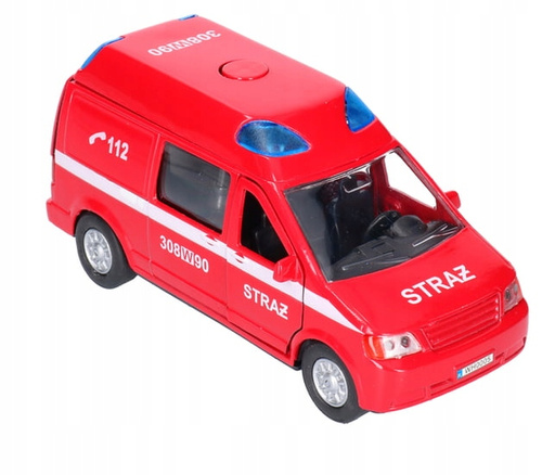 Auto Straż Van Metalowe Samochód Pojazd Wóz Strażacki Z Dźwiękiem