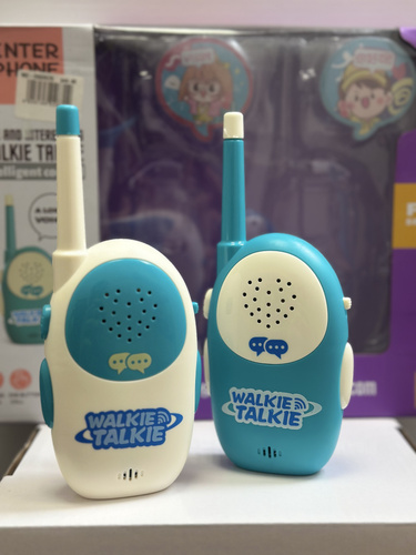 Walkie Talkie dla Dzieci Pastelowe Niebieskie Zasięg do 1000 m