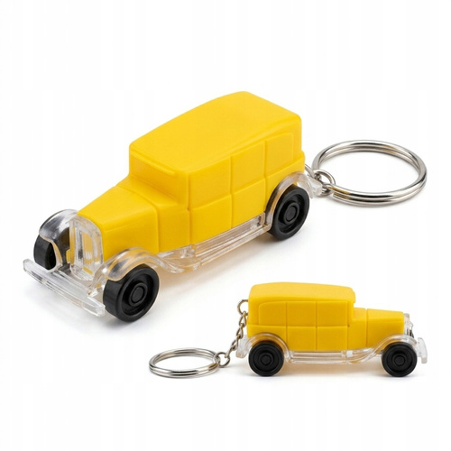 Brelok Auto Retro Przezroczysty Do Kluczy Model Auta Dodatek Latarka