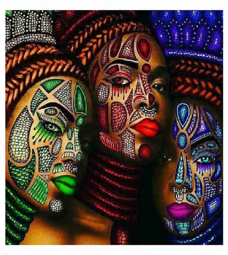 Diamentowa Mozaika Haft Plemienne Kobiety Ritual 30X30CM