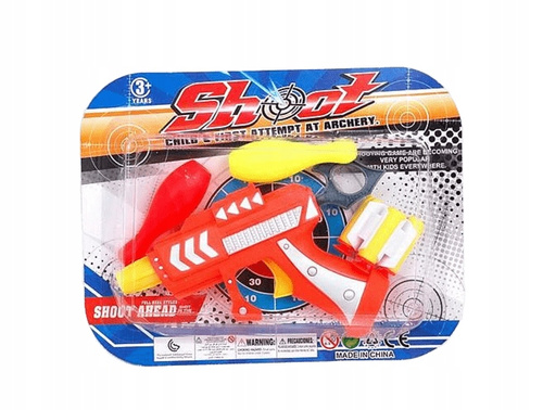 Pistolet Strzelający Strzałkami Piankowymi + Cele W Kształcie Kręgli