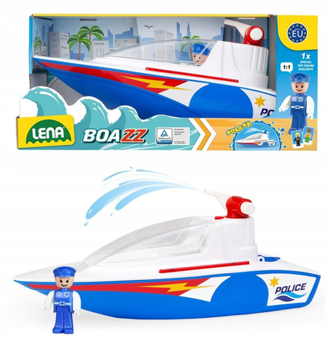 Łódź Policyjna Psikająca Wodą Wodoodporna Zabawka Dla Dzieci Do Wanny