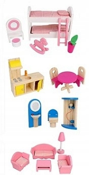 DOMEK DLA LALEK - MALINOWA WILLA - ORYGINAŁ!