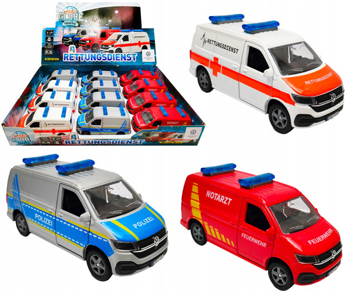 Auto Dla Dzieci Straż Pogotowie Policja Z Efektami Dźwiękowymi Pull Back