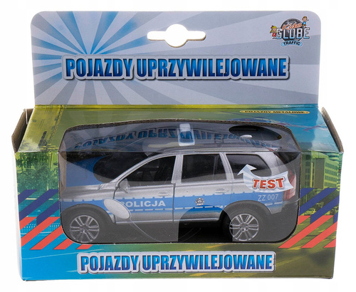 Samochód Policyjny Volvo Auto Van 14CM Z Dźwiękiem Dzieci Zabawa W Służby