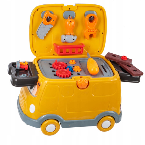 Jeździk Auto Van Warsztat z Narzędziami Akcesoria Zabawka 3 w 1