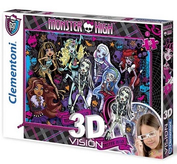 PUZZLE 104 EL 3D MONSTER HIGH 3D VISION