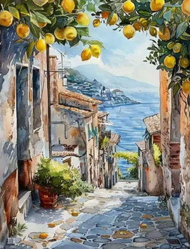 MALOWANIE PO NR. WŁOCHY ULICZKA Z DRZEWEM CYTRYNOWYM PAK 15
50X40 CM